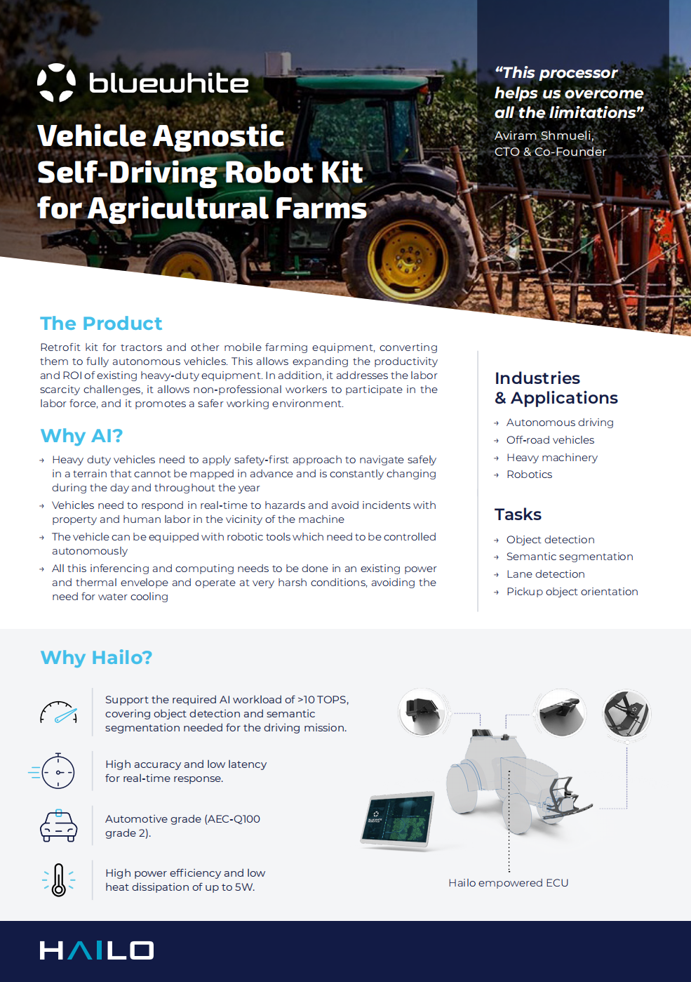 智慧农业：Hailo助力农业自动驾驶机器人套件
